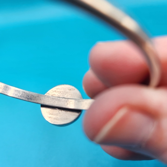 Turquoise Stone Sterling Silver Cuff - Picture 3 of 4